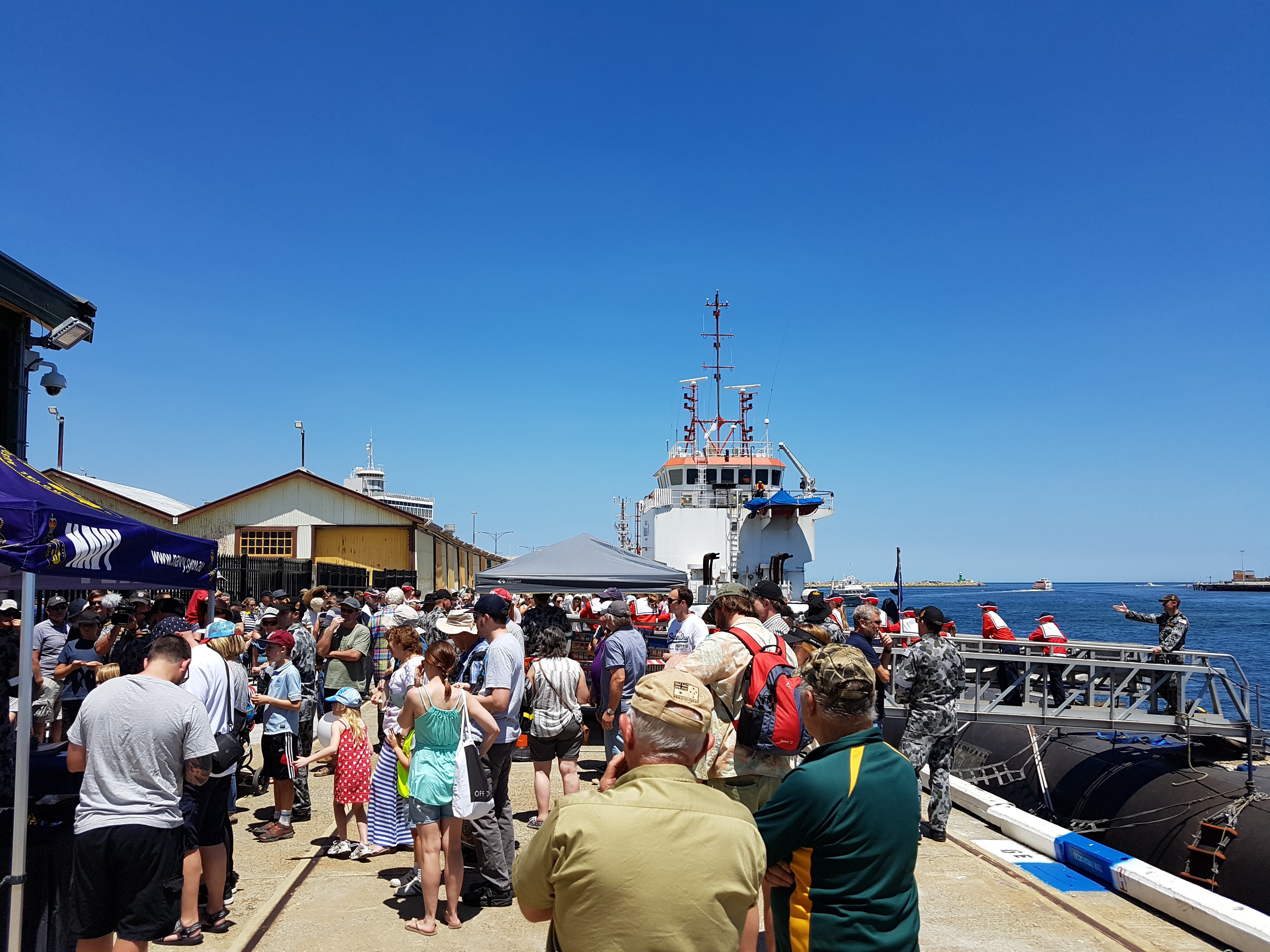 Crowd on wharf Crowd on wharf