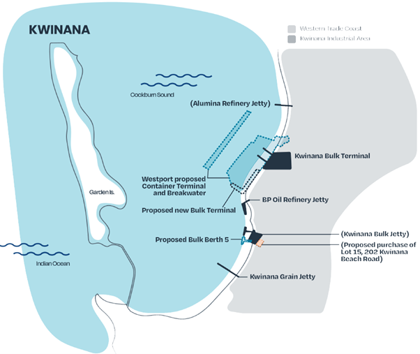 Kwinana Port map